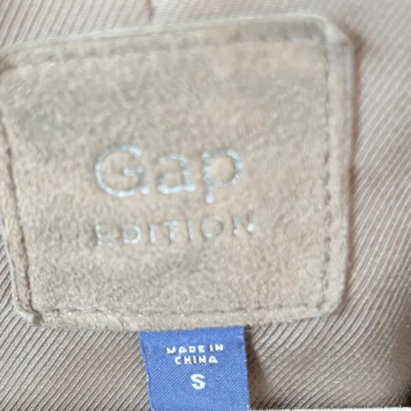 Gap Edition Dark Brown Genuine Leather Suede Belted Coat Jacket Small 854926-00 - Image 4