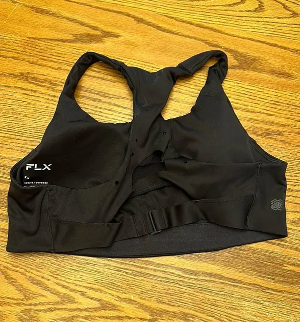 F L X Black Sports Bra - Image 2