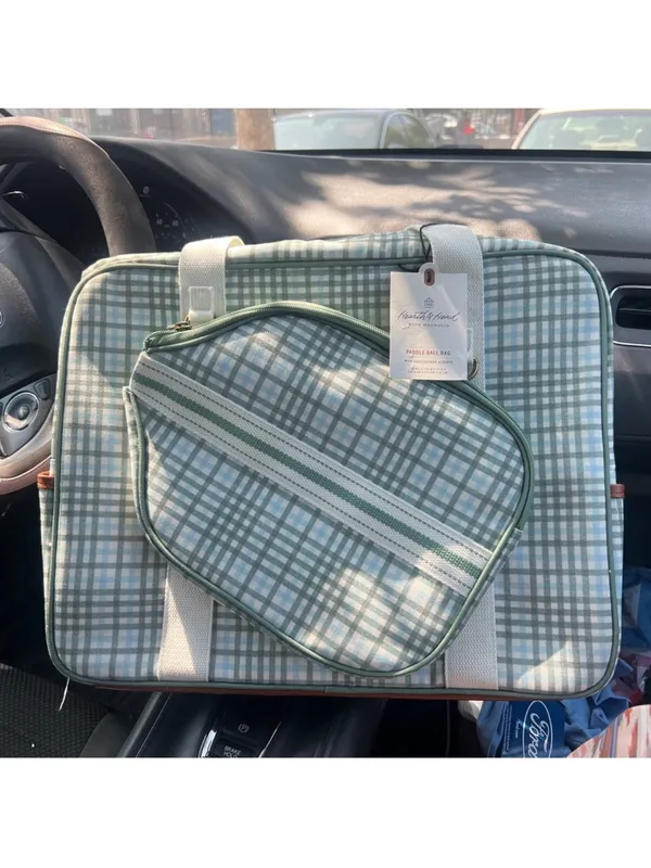 Hearth & Hand With Magnolia Plaid Pickleball Bag and Paddle Cover Set - Image 8