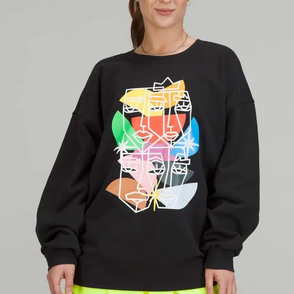 Lululemon Perfectly Oversized Crew Neck City Street Pride Sweatshirt 8 Women's - Image 2