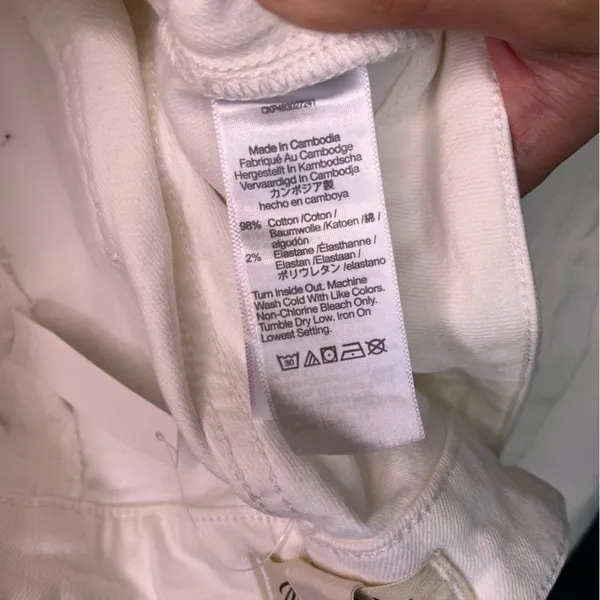 Madewell Curvy Emmet Wide Leg Jean 33 Tall Cropped Tile White NWT High Rise - Image 15