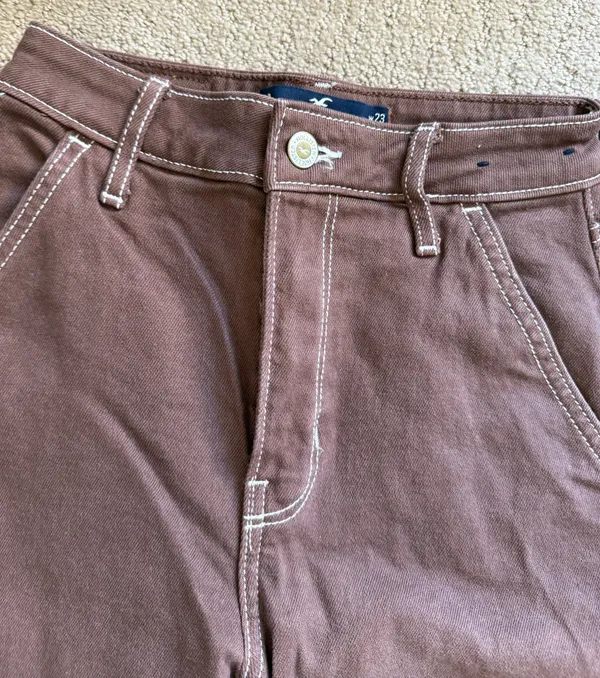 Brown Utility Jeans Size 00 - Image 3