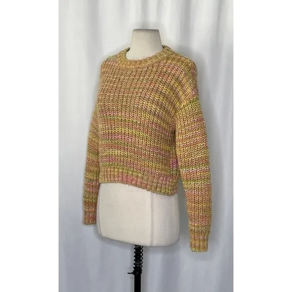 ANTHROPOLOGIE Ribbed Obi Melange‎ Crewneck Sweater Pullover Knit Marled Small - Image 6