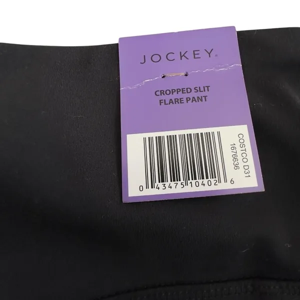 Jockey Cropped‎ Slit Flare Pant Women XS Black New High Rise Active Leggings - Image 6