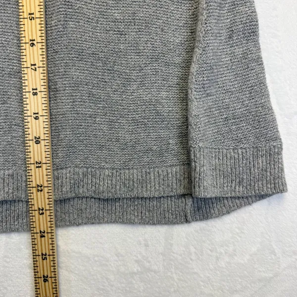 Madewell Womens Gray Textured Cotton Blend Crew Neck Sweater Large‎ F3447 FA16 - Image 4