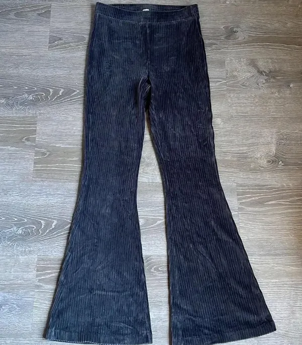 AERIE Groove On Velour High Waisted Flare Pants - Image 2