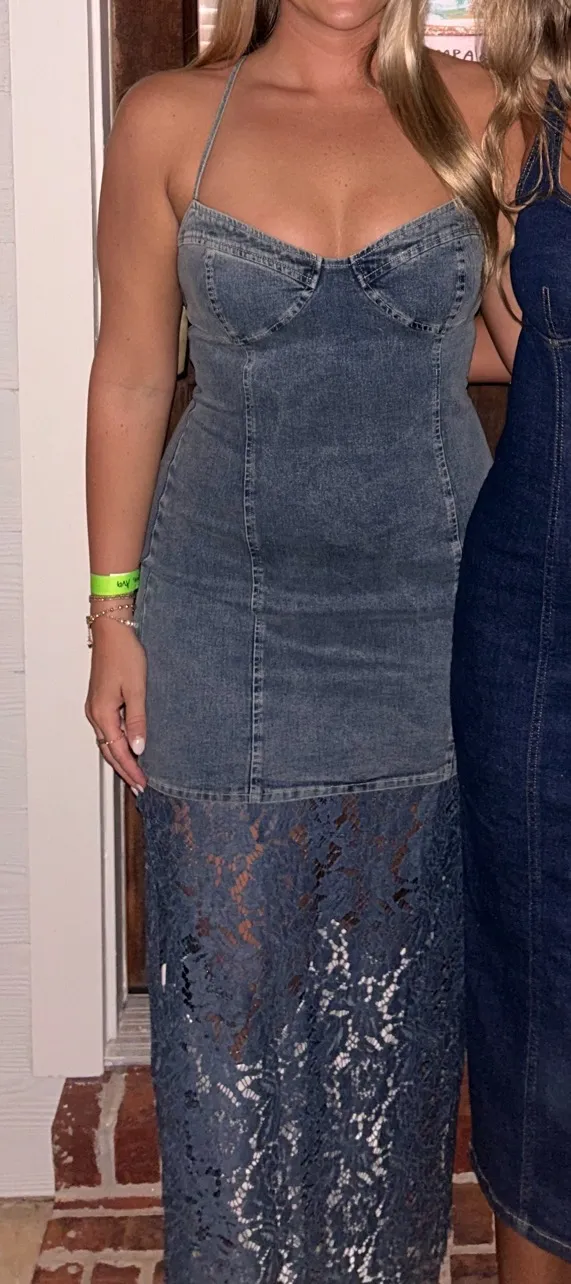 Jean Dress Linnen Rose - Image 2