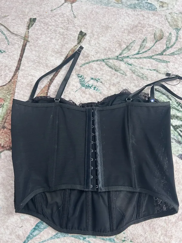 Black corset top Size L - Image 2