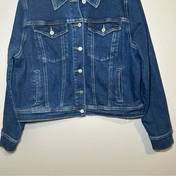 Judy Blue Classic Dark Wash Cotton Blend Denim Jacket Women’s Plus Size 1X - Image 5