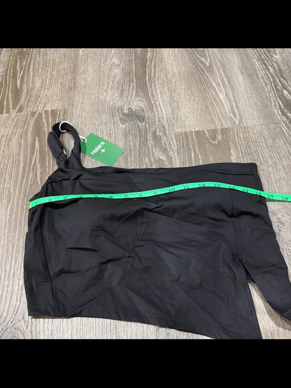 NWT Halara Black Asymmetrical Swim Top - Image 8