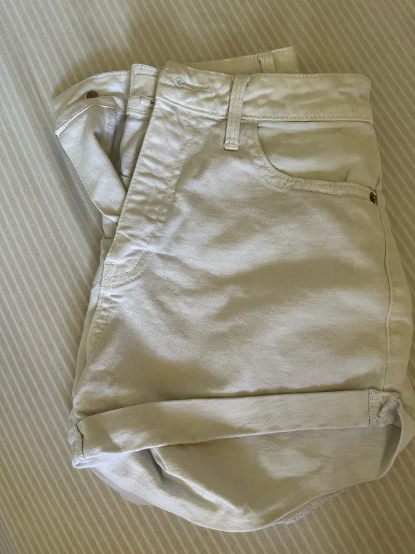 TNA White Shorts Aritzia Denim - Image 9