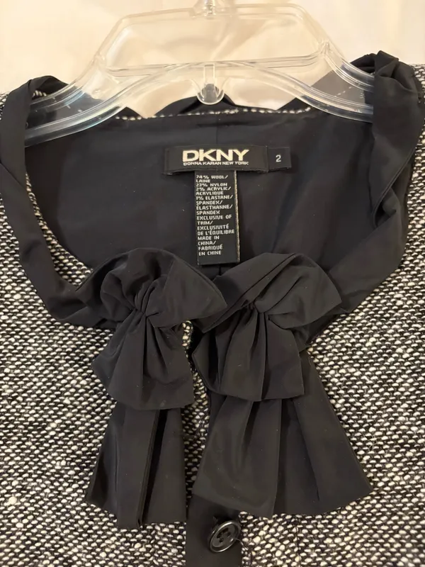 DKNY Gray & Black Blazer Jacket - Image 2