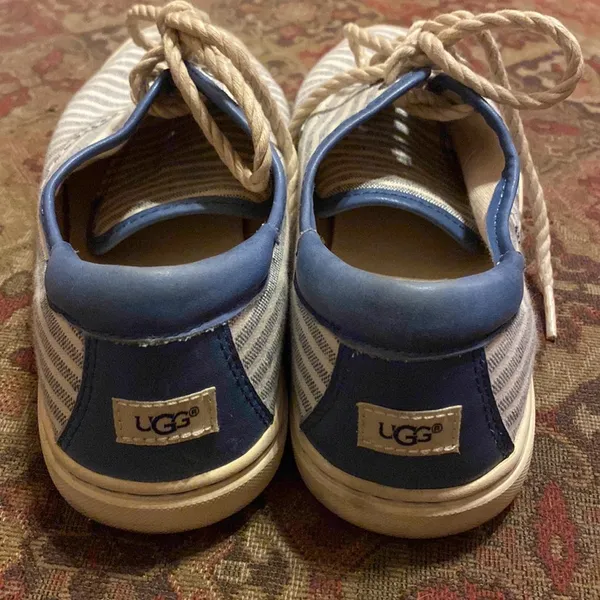UGG Australia Shoes Womens 8 Eyan Stripe Casual Low Sneakers 1007570 Blue - Image 4