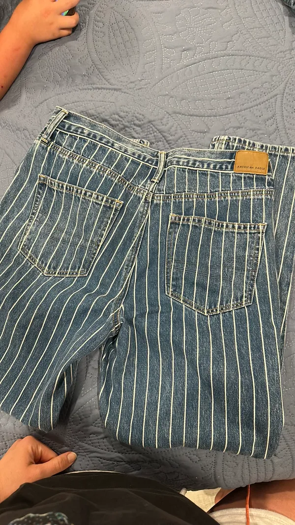 American Eagle striped jeans  - Image 4