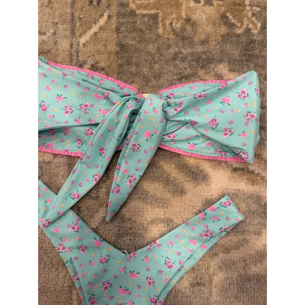 Kulani Kini's Mint Macaron Bikini Size M Bottom Sz L Top NEW $180 MSRP - Image 5