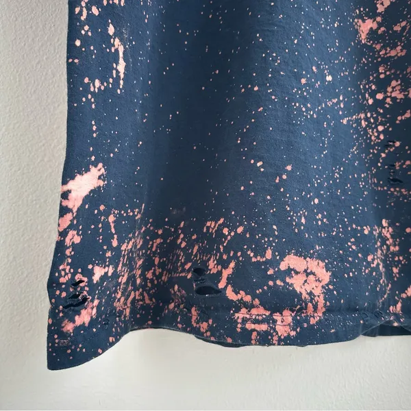 Destroyed Stained Black Bleached Tee Size XXL - Image 4