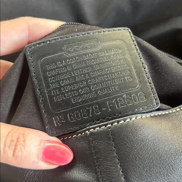 Coach Hampton elegant black leather buckle bag y2k F1260 hobo - Image 11