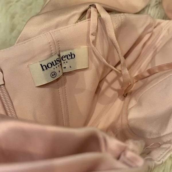 NWOT HOUSE OF CB 'Camila' Blush Off Shoulder Corset Dress sz XS - Image 7