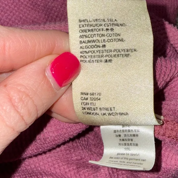 Maeve Anthropologie‎ Waffle Knit Top Women Medium Pink Tie Dye Excellent Thermal - Image 4