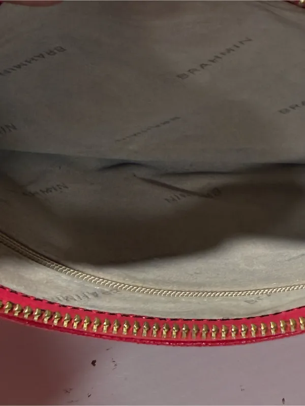 Brahmin Pink Soft Leather Double Pocket Crossbody‎ Bag - Image 7