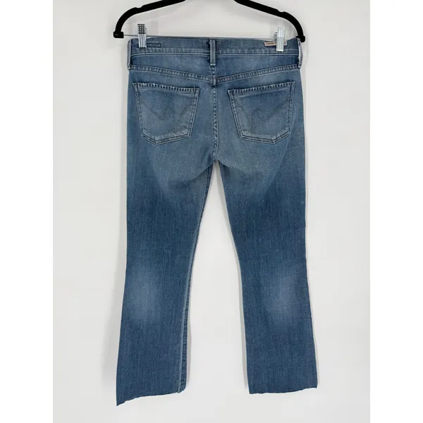 Citizens of Humanity Kelly‎ Bootcut Jeans Womens Blue Low Rise Raw Hem Y2K Indie - Image 9