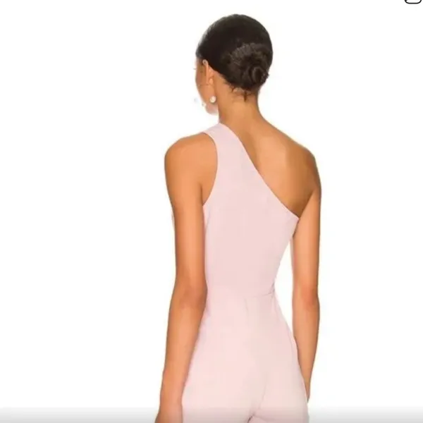 superdown Hot Pink One-Shoulder Romper - Image 4