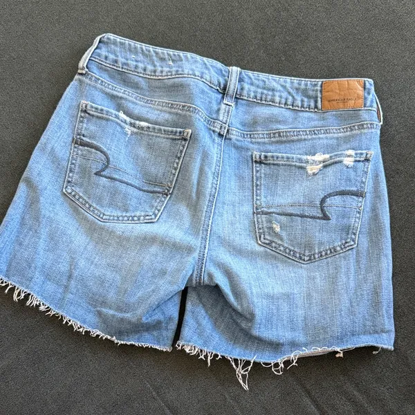 American Eagle Outfitters Distressed Denim Shorts - Blue - Image 3