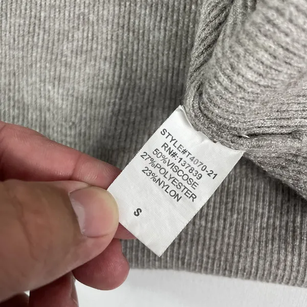 Altar'd State Sweater‎ Womens Small Gray Viscose Blend Mock Neck Knit Pullover - Image 7