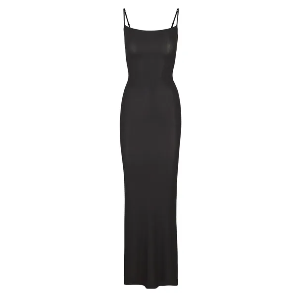 SKIMS NWT Soft Lounge Long Slip Dress Ribbed Black Sz XL - Image 2