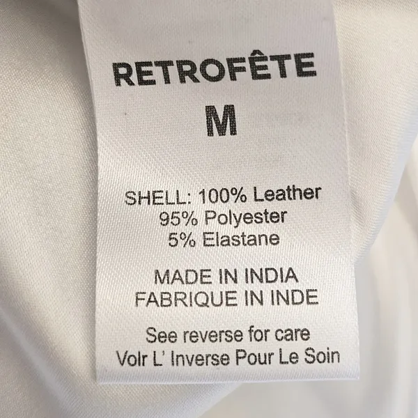 Retrofête Amberly Leather‎ Dress in Optic White Size M NWT Snakeskin Mini Lace - Image 8