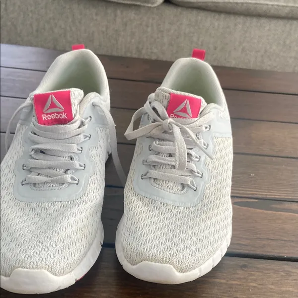 REEBOK ZRATED Women's Size 8.5 Gray/Pink Lace Up Athletic Sneakers Shoes - Image 4