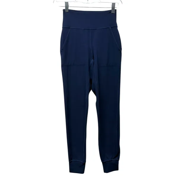 Lululemon Align‎ Jogger Women Sz 2 Navy Blue Legging Pants Pocket High Rise Gym - Image 2