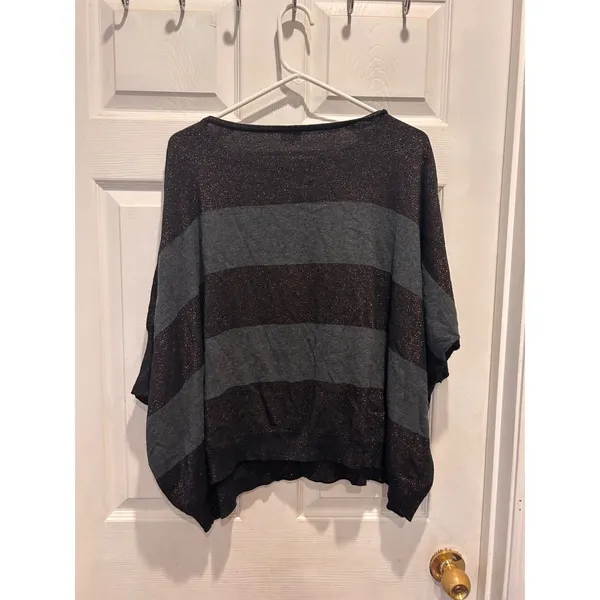 UO Sparkle & Fade Women's Large‎ Striped Glitter Dolman Sleeve Knit Top - Image 5