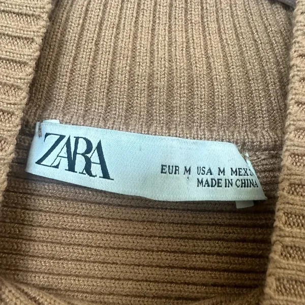 Zara Ottoman Ribbed Tan Sweater - Image 4