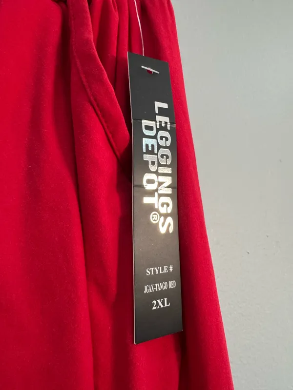 Red Leggings Depot Stretch Waist Soft Pants Size 2XL NWT - Image 5