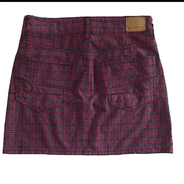 American Eagle High Rise Plaid Mini Skirt - Image 7