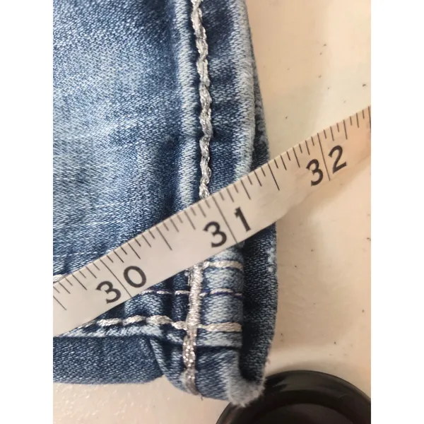 Rock Revival Yui Mid Rise Skinny Women’s 28 Distressed Medium Wash Denim Jeans - Image 7