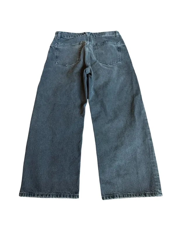 We The Free Washed Black Wide Leg Dropped Boyfriend Jeans Denim Size 28 Women's - Image 8