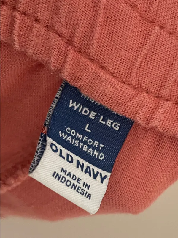 Old Navy High-Waisted Linen-Blend Wide-Leg Pants in Amberglow Large - Image 4