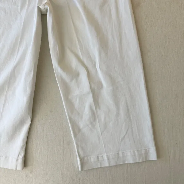 Maeve Anthropologie The Colette Wide Leg Crop Pants Women 16W White - Image 12