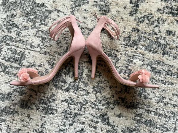 Elegant Pink Floral Women's Heels Size 7 - Image 6
