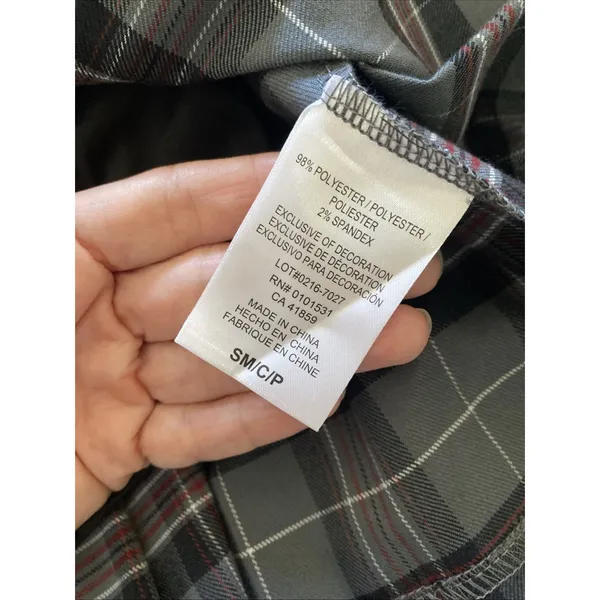 Beetlejuice Plaid Pleated Skort Womens Size S Grey Red Goth Schoolcore Academia - Image 9