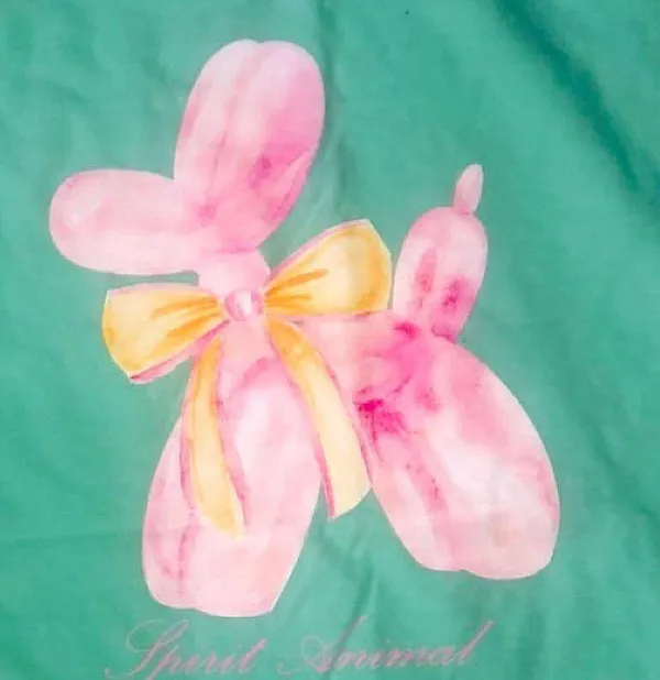 Comfort Colors balloon dog cSpirit animal Design Sz Lg only 1 left in teal - Image 4
