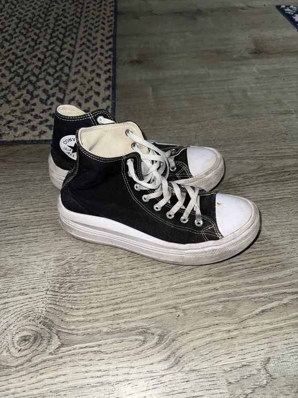 Converse black high top platforms - Image 2