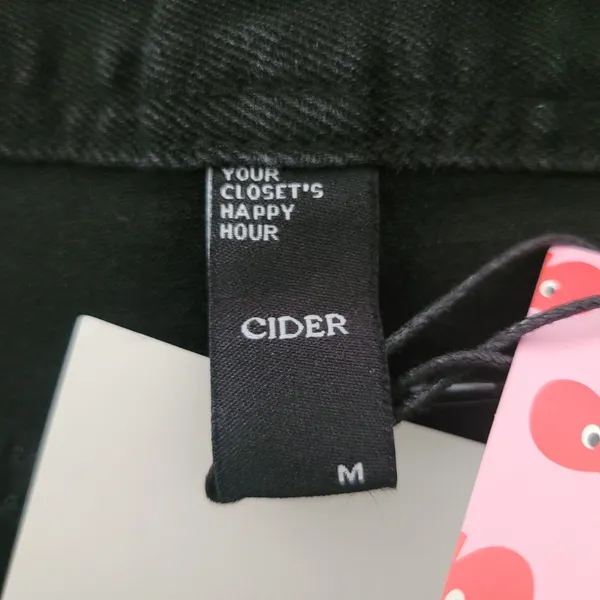 Cider Women's Medium High-Rise Wide Leg Black Denim Jeans NWT - Image 8