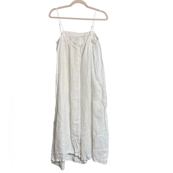Urban Outfitters UO‎ White 100% Linen Juliana Midi Dress Women’s Small - Image 5