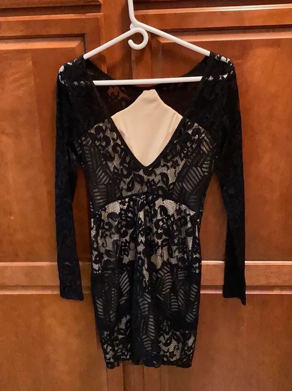 Women’s Black Lace Large Dress - Image 2