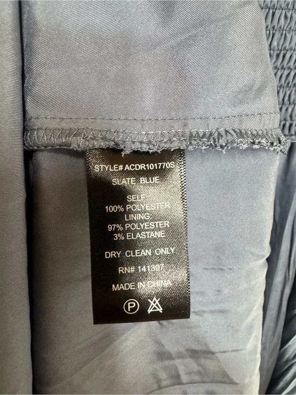 ASTR Capitola Pleated Blue Satin Midi Dress Large Wedding Guest Romantic Party - Image 12