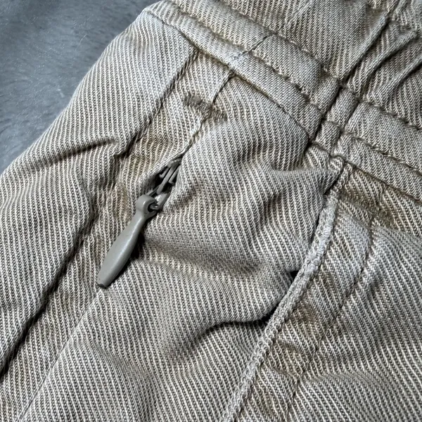 Abercrombie & Fitch Womens Size Small Pull-On Shorts Beige Khaki Drawstring - Image 6