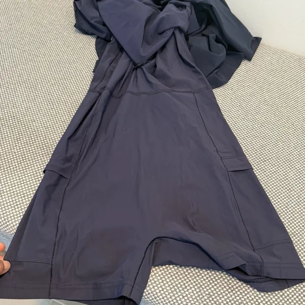 Outdoor Voices Tennis Dress Pleated Asymmetric Hem Racerback Quarter Zip XS - Image 8